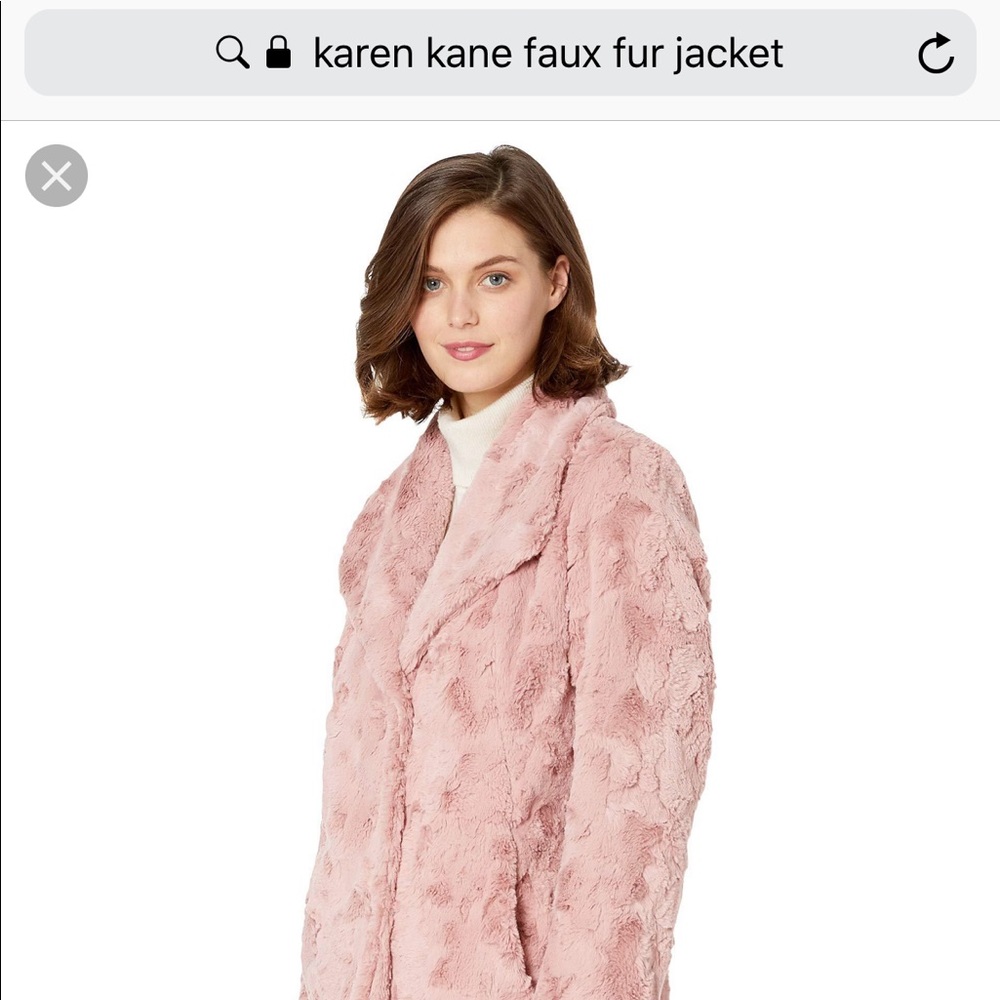 ISO Karen Kane pink faux fur jacket